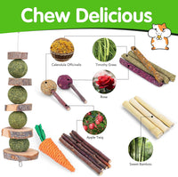 52Pcs Rabbit Chew Sticks, Guinea Pig Toys - 24Pack-Set - image 2
