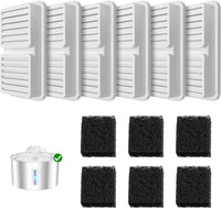 Replacement Filter for BalimoPet Cat Water Fountain - 6 Filters & 6 Sponges