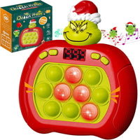 Pop Game, Light Up Fidget Toy for Kids & Adults - Christmas Green Monster