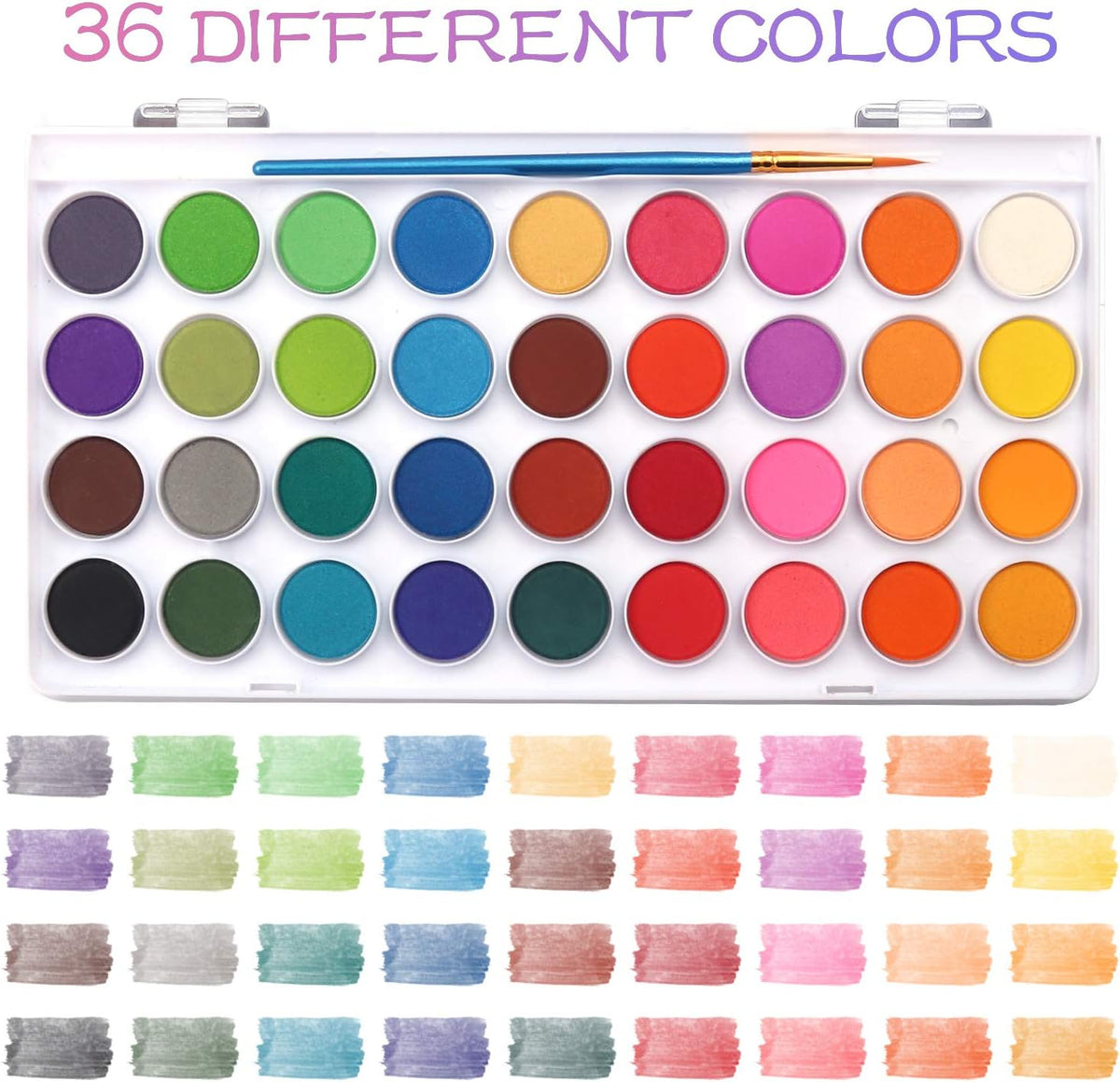 AROIC Watercolor Paint Set - 36 Watercolors + 16 Brushes - image 2