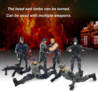 Army Men Action Figures, Soldiers Toys with Weapons for Boys 4-7 - Black - image 4