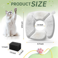 Cat Water Fountain Replacement Filters-12 Pack Cat Fountain Filters - 20 Filters+20 Sponges - image 2