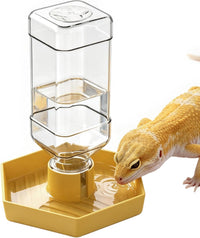Reptile Water Dispenser Bowl for Bearded Dragon Tortoise – Essentials for Reptiles And Amphibians - Yellow / S