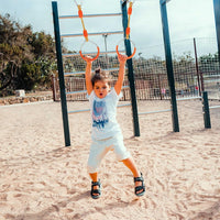 Swing Gymnastic Ring Warrior Obstacle Course Slackline Climb Trapeze - 8 Pack / Orange - image 2