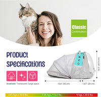 Dual Expandable Large Cat Backpack Carrier – Essentials for Cats - Green / Clear Window - image 2