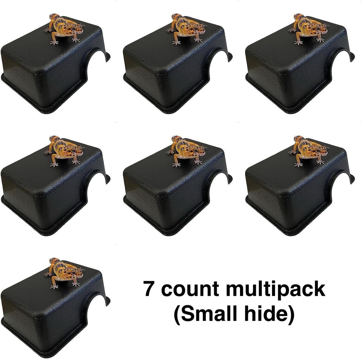 Plastic Reptile Hide Box for Leopard Geckos, Snakes, Lizards - Small (7ct) - image 2