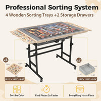 BuilderButler Puzzle Table 1500 Pieces with Wheels - Wooden Frame / Large - image 3