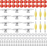 Jexine fingerboard kit with 6 sets of colorful trucks, wheels, screws and screwdrivers