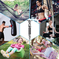 SELEWARE Silent Bearing Swivel Swing Hanger Stainless Steel Swing - Bearing Swing Hanger With Chain & Straight Spring - image 2
