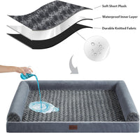Orthopedic Washable Large Dog Bed for Senior Dog Comfy Sleep – Essentials for Dogs - 28"l x 23"w x 6.5"th / Dark Grey - image 2