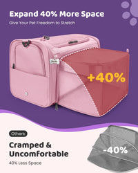 MIDOG Soft Cat Carrier Airline Approved - Coral / 17.0"L x 11.0"W x 11.0"H - image 2