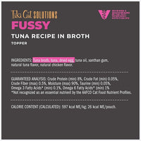 Tiki Cat Solutions Topper Multipack, Fussy, Tuna Recipe in Broth, 1.5 oz. Pouch (12 Count)