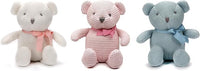 100% Organic Cotton Baby Teddy Bears Bulk for Baby Shower 6.5" (3pcs/Set)