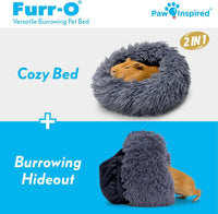Paw Inspired Furr-O Burrowing Pet Bed Enrichment, Removable Base - Dark Gray - image 2