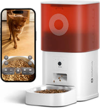 Automatic Cat Feeder with Camera: 6L Automatic Dog Feeder with 2-Way - 6LWhite