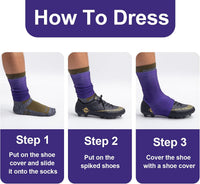 Football Spats Cleat Covers, Youth Boys, Keeps Dirt - Purple / Medium - image 4