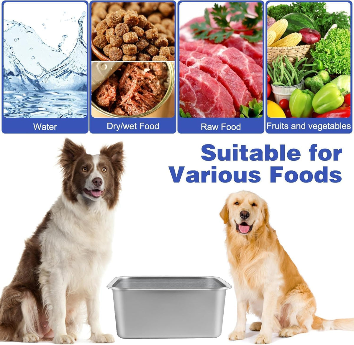 3 Gallon Large Dog Water Bowl, Stainless Steel Bowl, Giant Dogs – Essentials for Dogs - 1PCS(Original Color) / 2 Gallons - image 4
