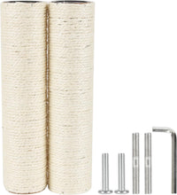 7.4cm 2.91in Diameter Cat Tree Scratching Post Replacement Sisal Pole - 11.81in/30cm / M8*2posts