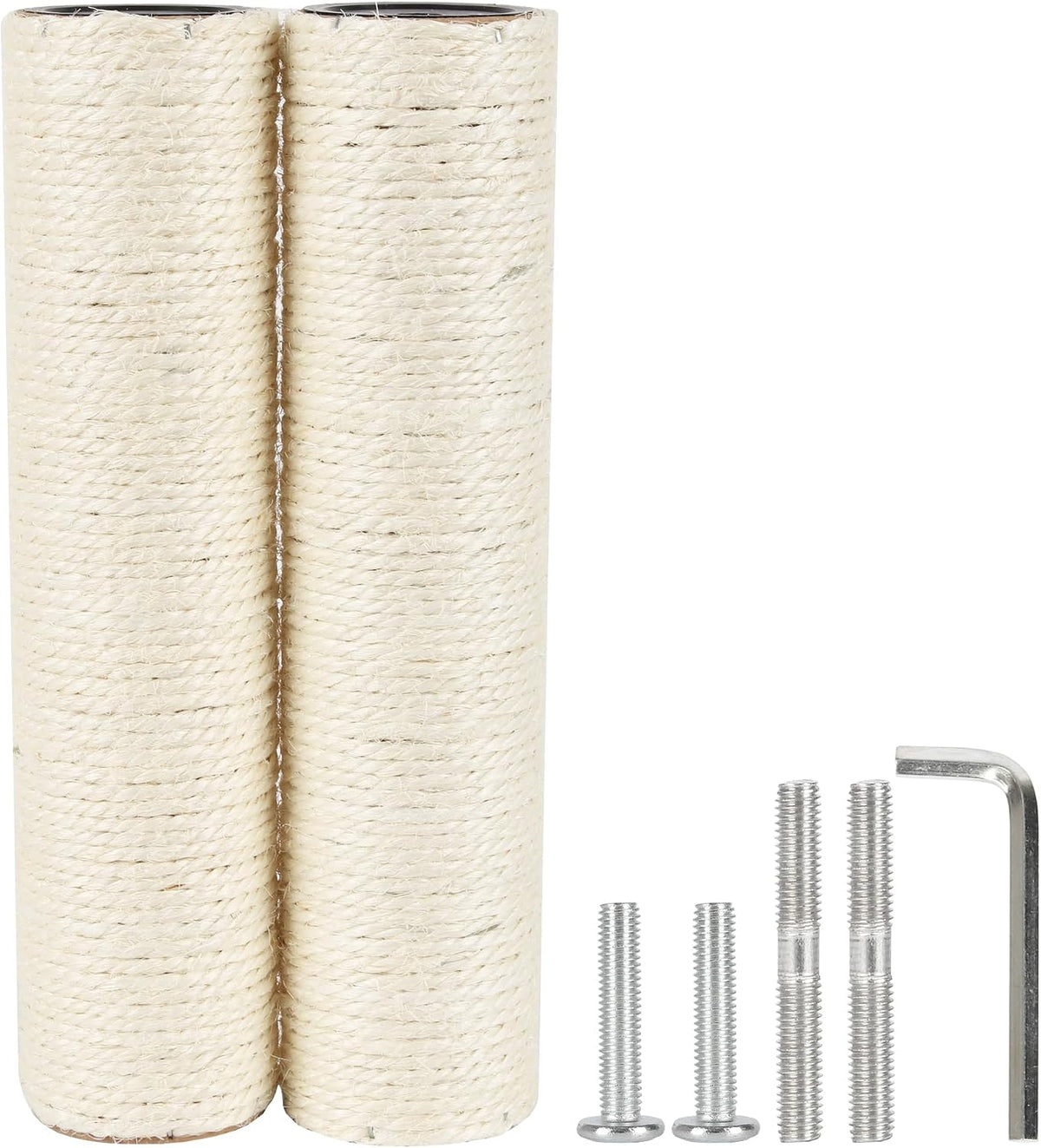 7.4cm 2.91in Diameter Cat Tree Scratching Post Replacement Sisal Pole - 11.81in/30cm / M8*2posts