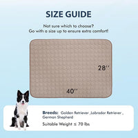 MICROCOSMOS Summer Cooling Mat & Sleeping Pad- Water Absorption Top, Easy Carry, EZ Clean, Materials Safe. Keep Cooling for Pets, Kids and Adults.(Brown, 40" x 28")