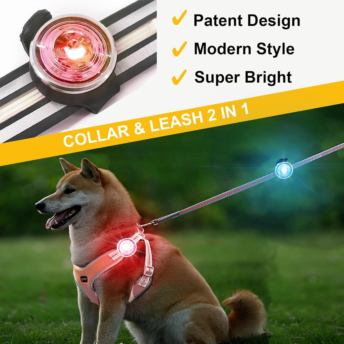 2-Pack Dog Lights for Night Walking - 2 - image 2
