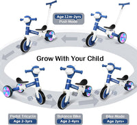 Tricycle for Kids 1-3 Year Olds - Blue Flash Wheel - image 2