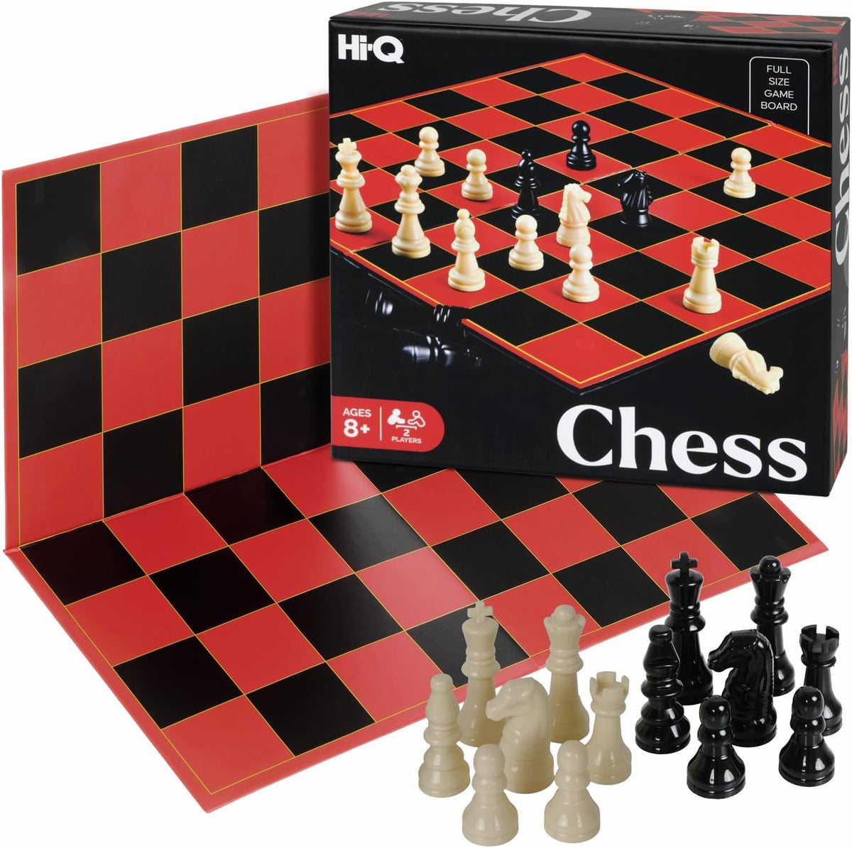 HI-Q Checkers & Tic-Tac-Toe Board Game Set - Chess / 1-Pack