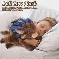 Capybara Stuffed Animals, Microwavable Stuffed Animal Adorable Fluffy Capybara Plush for Warmth - Highland Cow-2 - image 2
