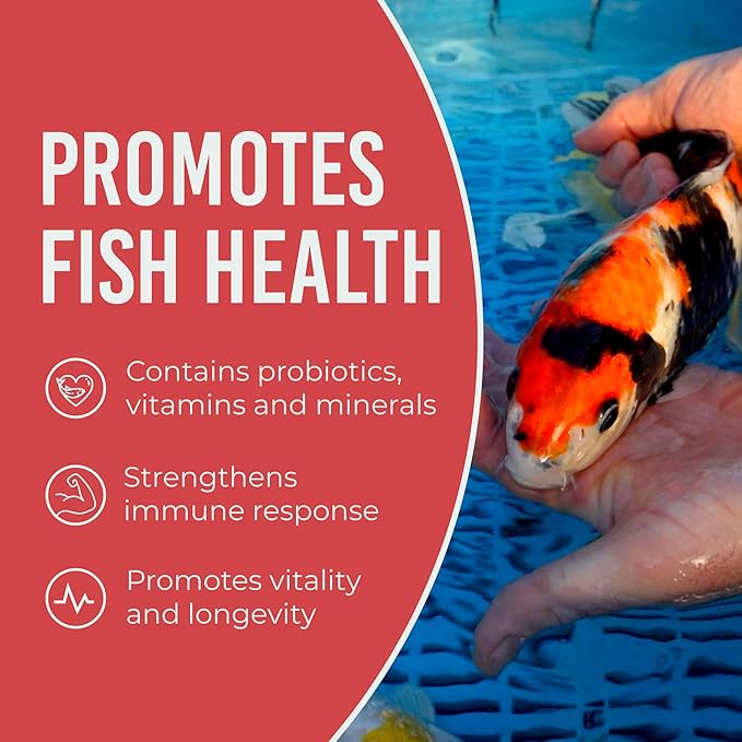 Blue Ridge Koi Fish Food 25lb - Koi Food Mini Growth Formula, Goldfish Food, Premium Fish Food for Ponds, Ponds Fish Food, Floating Pond Pellets