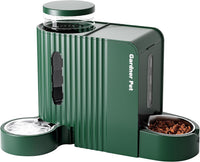 Gravity Automatic Cat Feeder, Water & Food Dispenser Set - Large (0.8 Gallon x 2) / Dark Green