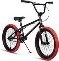 cubsala Crossea 18 20 Inch Kids Freestyle BMX Bike for 5-13 Years Old – Fun for Kids & Family - Black & Red / 20 Inch / Without Pegs