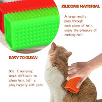 2pcs Pet Dog Cat Hair Remover, Pet Hair Removal Tool, Hollow Cleaner Brush for car，Interior, Furniture, Sofa (red and green)