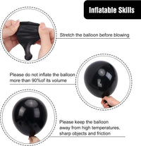 RUBFAC Balloons Black Balloon Arch for Black Birthday Decorations - Black - image 4