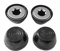 Quadrapoint Hub Cap compatible with Popular Red Wagon Brand Plastic - Black