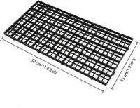 Aquarium Fish Tank Divider Plastic Egg Crate Filter Bottom Tray - S 6pcs Black - image 2