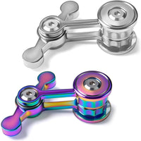 Fidget Spinner Toys for Adults Teen Boy - 2pc Color+silver