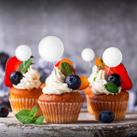 NACHLYNN 80 Pcs Cake Balls Decorations Mini Balloon Cake Topper Balls - White - image 4