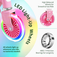 BELEEV V2 Scooters for kids Light-Up Wheels & Stem & Deck - Light Pink - image 3