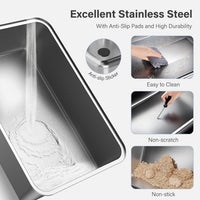 Aphyxen XL Stainless Steel Litter Box with Lid - XL White - image 4
