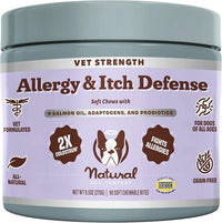 Natural Dog Company Aller Immune Chews 90 ct, Vet Strength High-Concentration Senior Dog Allergy Relief with 2.4X Colostrum, 2X Salmon Oil & 1.5X Probiotics, Supports Immune, Skin, Coat & Gut Health