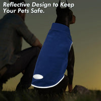 2 Pack Fleece Dog Sweater Pullover Lightweight Reflective Jacket – Essentials for Dogs - Blue & Mist Blue / Small - image 2