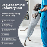 Nanaki Dog Wound Care Shirt, Leg Sleeves to Stop Licking Rear Leg and Abdomen, Surgery Suit for Female Spay, Onesie for Surgery Female, Surgical Recovery Suit Wound Heal Clothes
