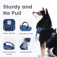 Pawaii No Pull Dog Harness with Pet ID Tag, Reflective Vest – Essentials for Dogs - M (Chest: 22"-27" ) / Deep Sea Blue - image 2