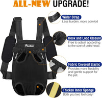 Pawaboo Pet Front Carrier Backpack for Small Medium Dogs – Essentials for Dogs - A-Black / Small (Pack of 1) - image 2
