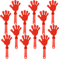 ZCYSRLQIN 12 pack hot pink plastic hand clappers noisemakers, 7.5 inch