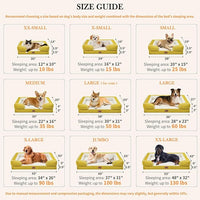 Comfort Expression XXL Dog Bed Orthopedic Foam, Waterproof Dog Beds for Oversized Dogs, Washable Dogs Sofa Bed with Removable Cover & Non-Slip Bottom(XX-Large,Spicy Mustard)