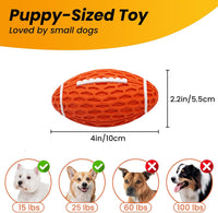 Puppy Toy, Interactive Squeaky Dog Ball Toys for Small Dogs – Essentials for Dogs - Orange / Small - image 2