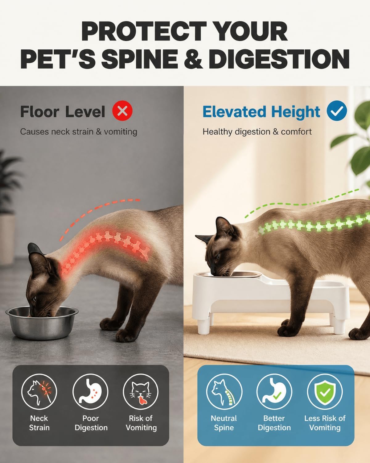 Adjustable Elevated Automatic Pet Feeder Stand with Storage Drawer – Essentials for Cats - image 3