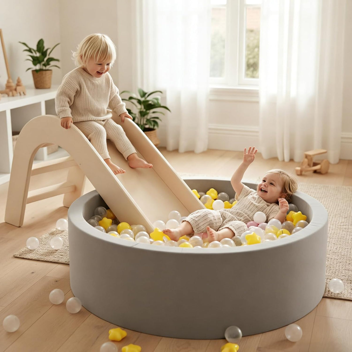 TRENDPLAY Star Ball Pit Balls for Toddlers 50 100 200 Count Star - Yellow / 100 - image 2