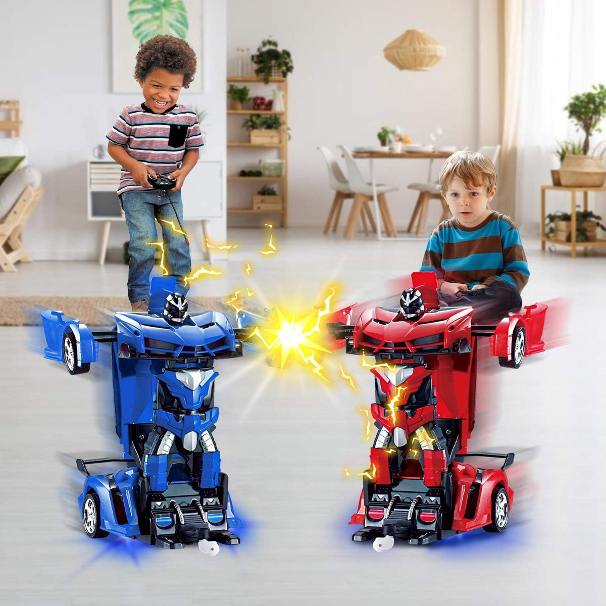 AMENON Remote Control Car, Transform Robot Toys for Boys Teens - Red - image 4